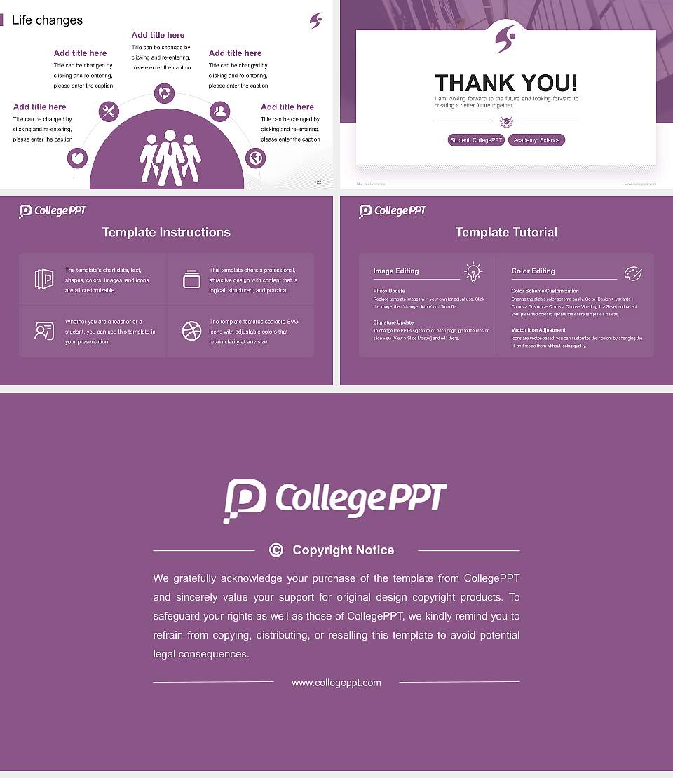 Shujitsu University National Scholarship Defense PPT Template16:9 ratio PPT effect preview image4