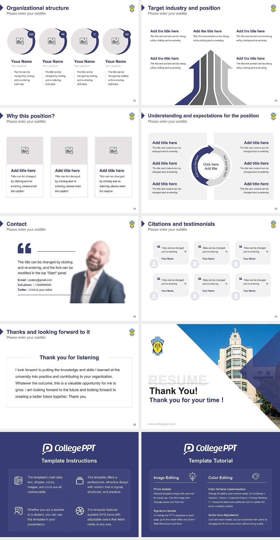 St. Luke’s International University Resume PPT Template4:3 ratio PPT effect preview image4