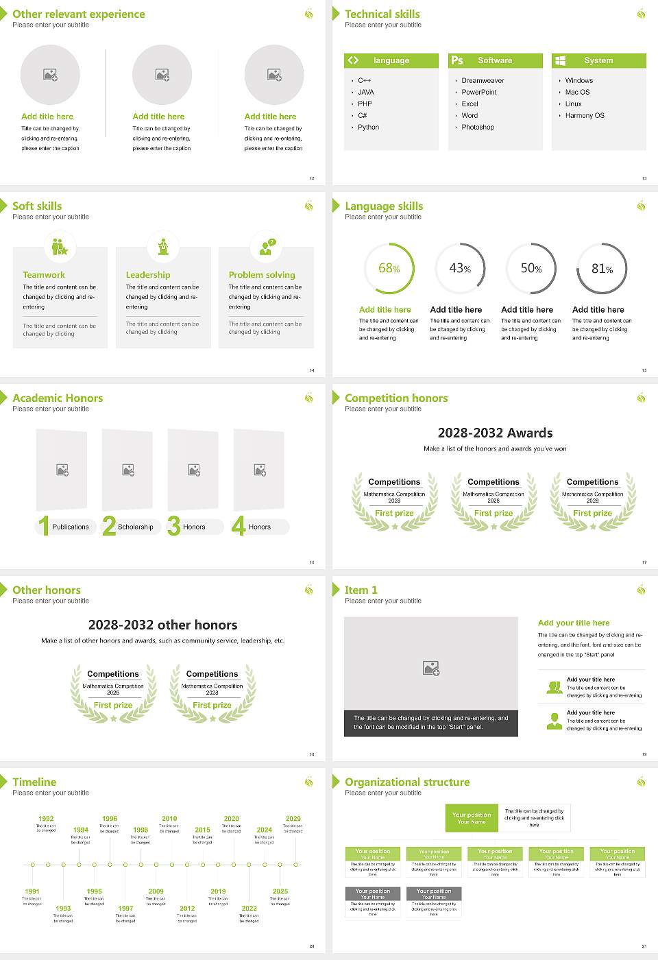 Sonoda Women’s University Resume PPT Template16:9 ratio PPT effect preview image3