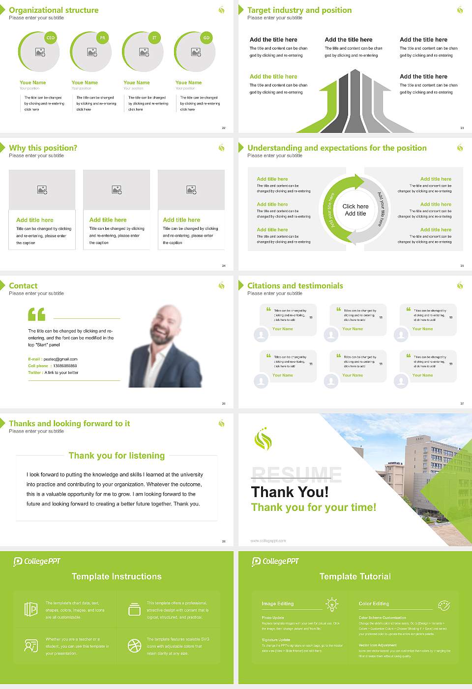 Sonoda Women’s University Resume PPT Template16:9 ratio PPT effect preview image4