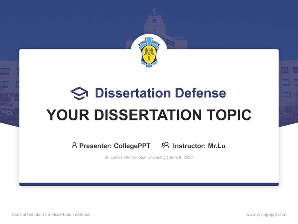 St. Luke’s International University Graduation Thesis Defense PPT Template4:3 ratio PPT effect preview image7