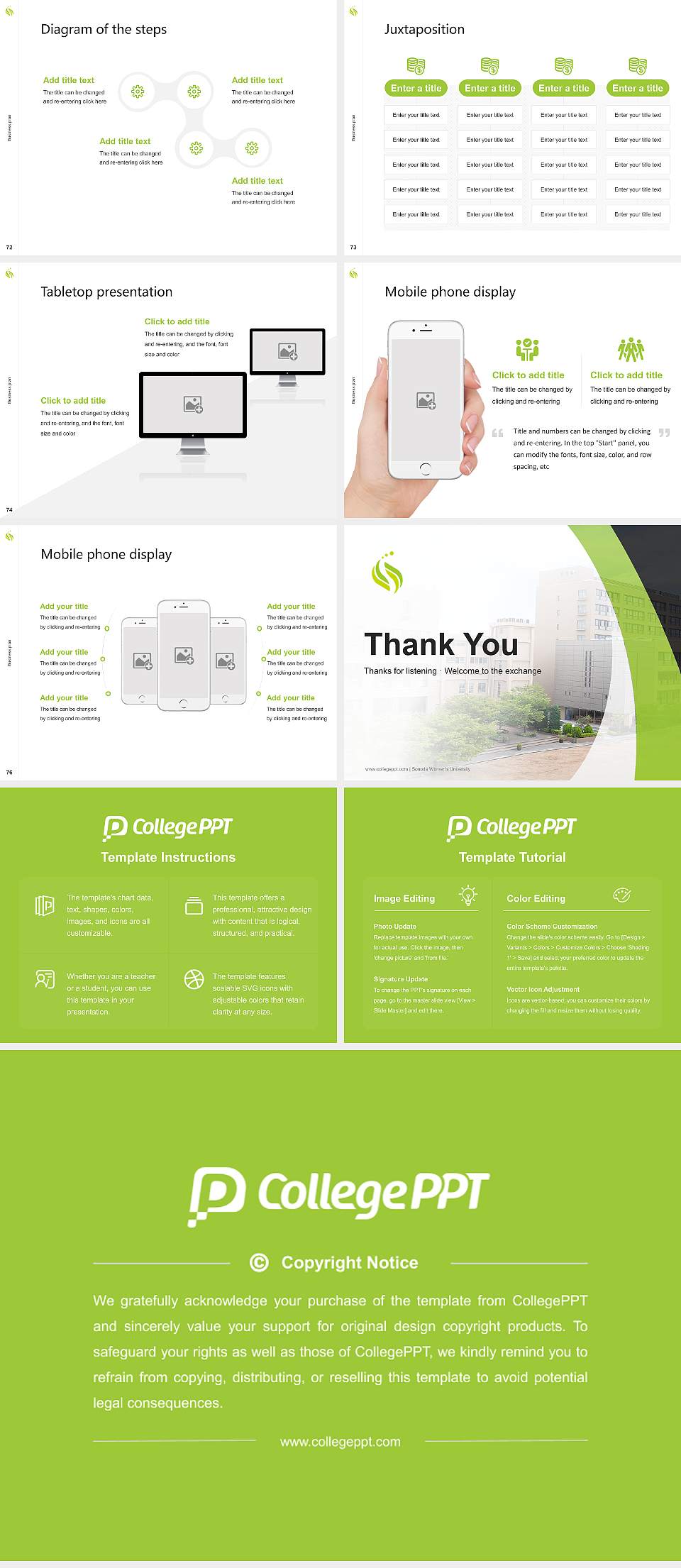 Sonoda Women’s University Competition/Entrepreneurship Contest PPT Template4:3 ratio PPT effect preview image9