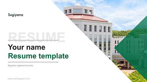Sugiyama Jogakuen University Resume PPT Template