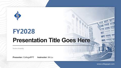 Shubun University Academic Presentation/Research Findings Report PPT Template