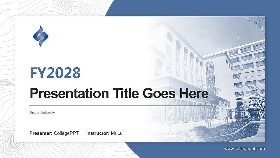 Shubun University Academic Presentation/Research Findings Report PPT Template16:9 ratio PPT effect preview image