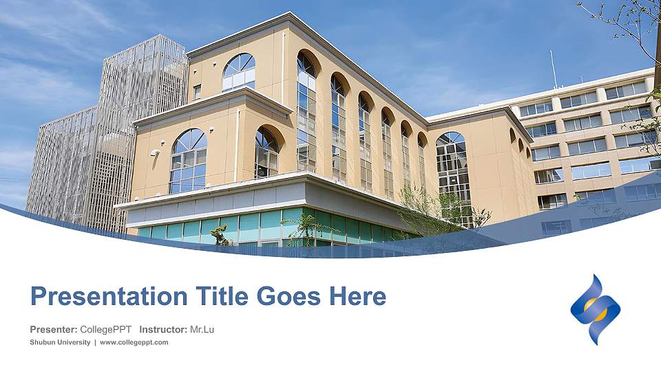 Shubun University Course/Courseware Creation PPT Template16:9 ratio PPT effect preview image