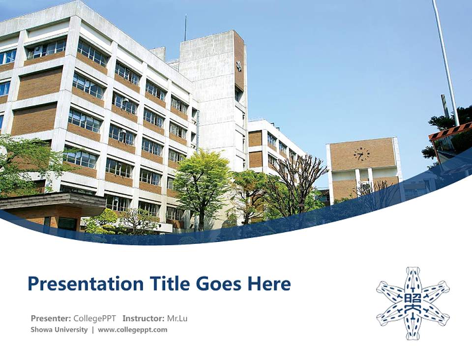 Showa University Course/Courseware Creation PPT Template4:3 ratio PPT effect preview image5