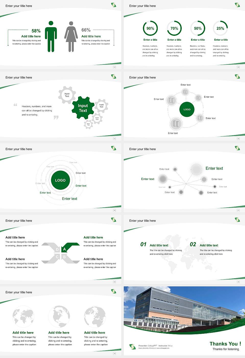 Suwa University of Science Course/Courseware Creation PPT Template16:9 ratio PPT effect preview image4
