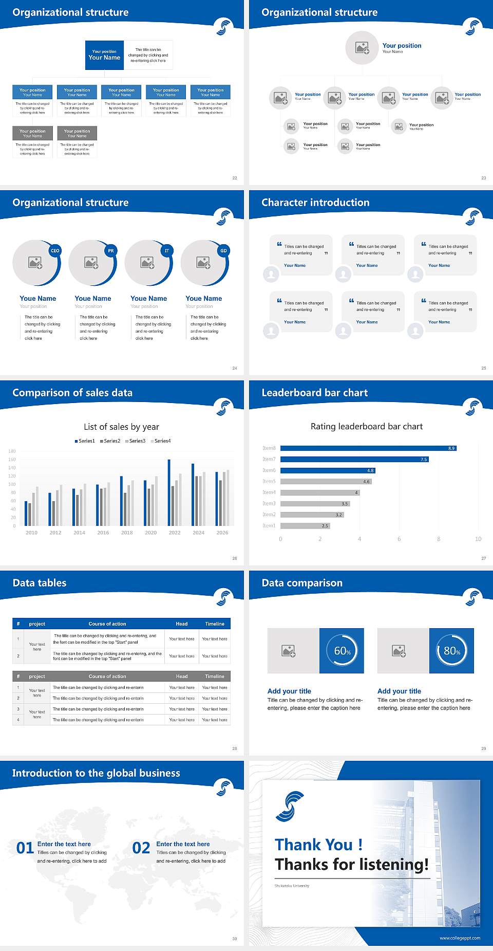 Shukutoku University Academic Presentation/Research Findings Report PPT Template4:3 ratio PPT effect preview image4