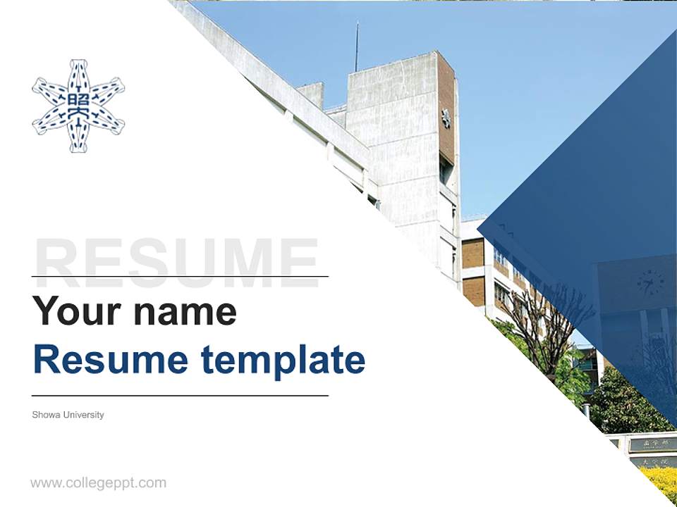 Showa University Resume PPT Template4:3 ratio PPT effect preview image5