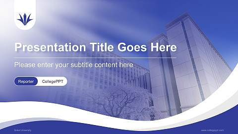 Soka University Lecture Sharing and Networking Event PPT Template