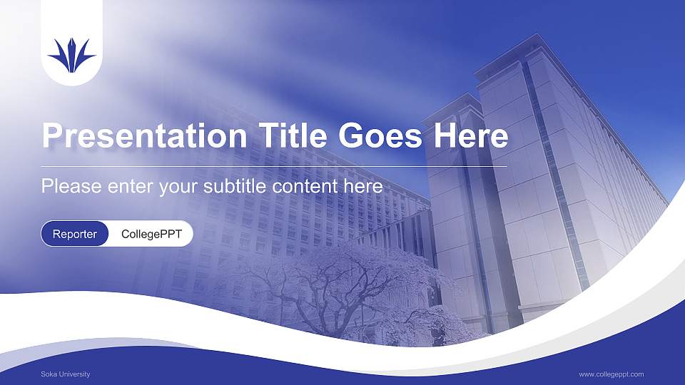 Soka University Lecture Sharing and Networking Event PPT Template16:9 ratio PPT effect preview image