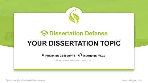 Sonoda Women’s University Graduation Thesis Defense PPT Template