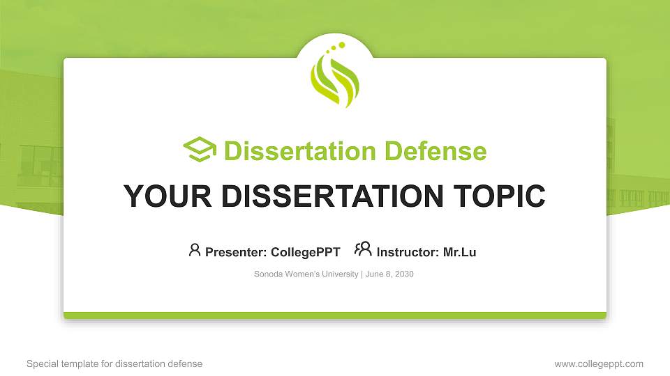 Sonoda Women’s University Graduation Thesis Defense PPT Template16:9 ratio PPT effect preview image