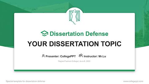 Sugino Fashion College Graduation Thesis Defense PPT Template