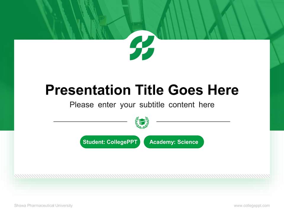 Showa Pharmaceutical University National Scholarship Defense PPT Template4:3 ratio PPT effect preview image4