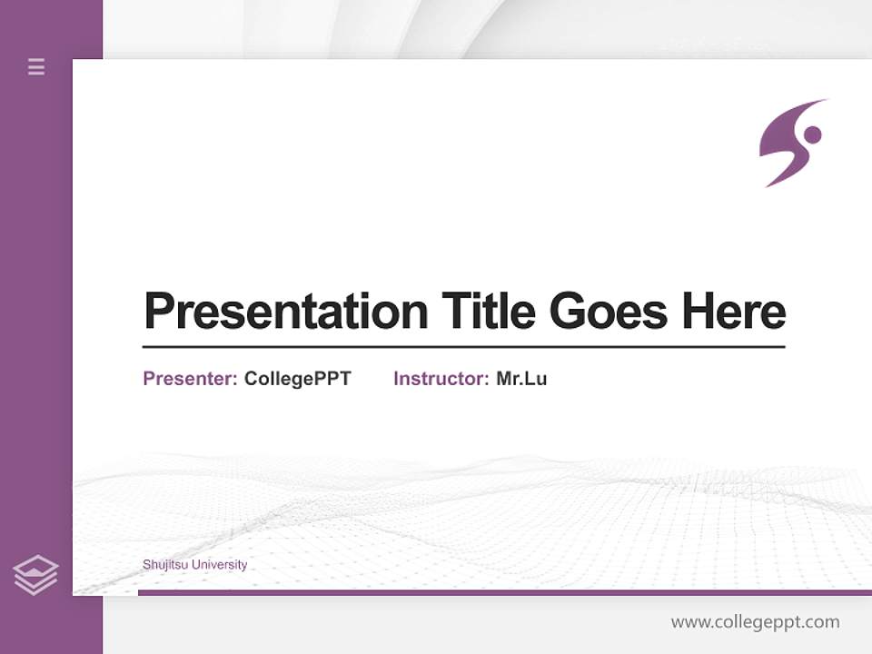 Shujitsu University Thesis Proposal/Graduation Defense PPT Template4:3 ratio PPT effect preview image5