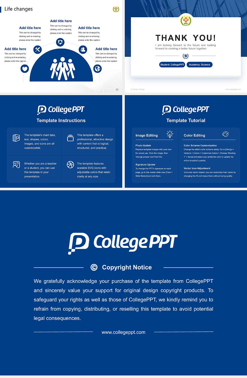 St. Mary’s College National Scholarship Defense PPT Template4:3 ratio PPT effect preview image4
