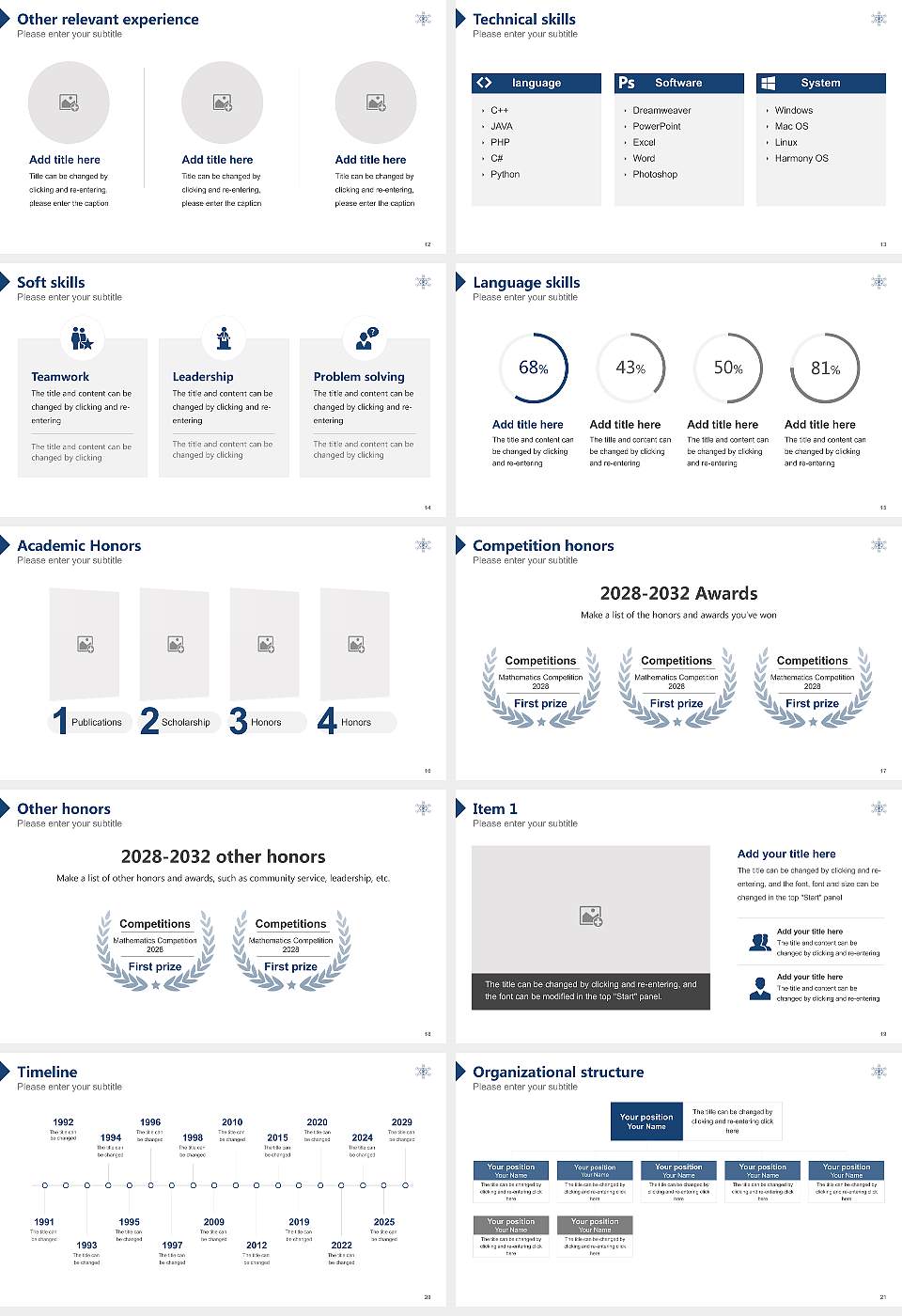 Showa University Resume PPT Template16:9 ratio PPT effect preview image3