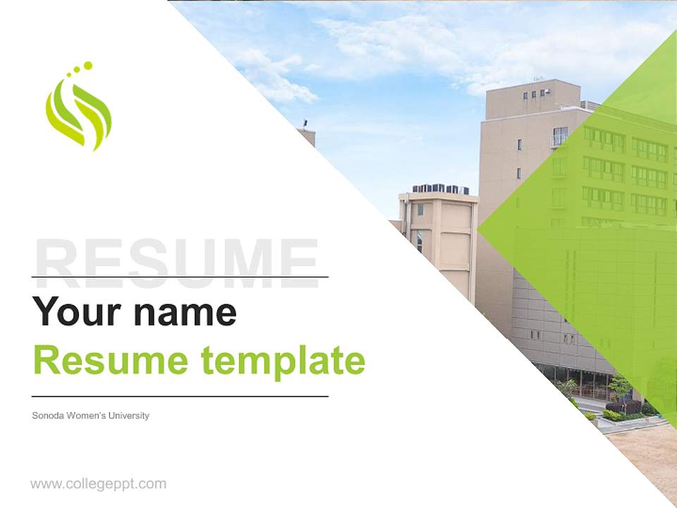 Sonoda Women’s University Resume PPT Template4:3 ratio PPT effect preview image5