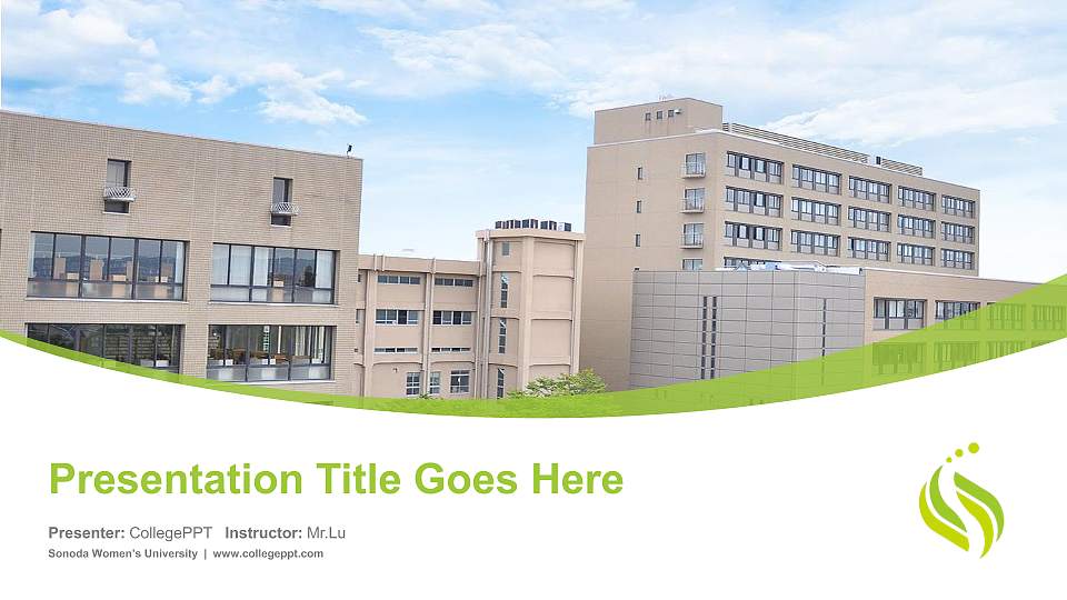 Sonoda Women’s University Course/Courseware Creation PPT Template16:9 ratio PPT effect preview image