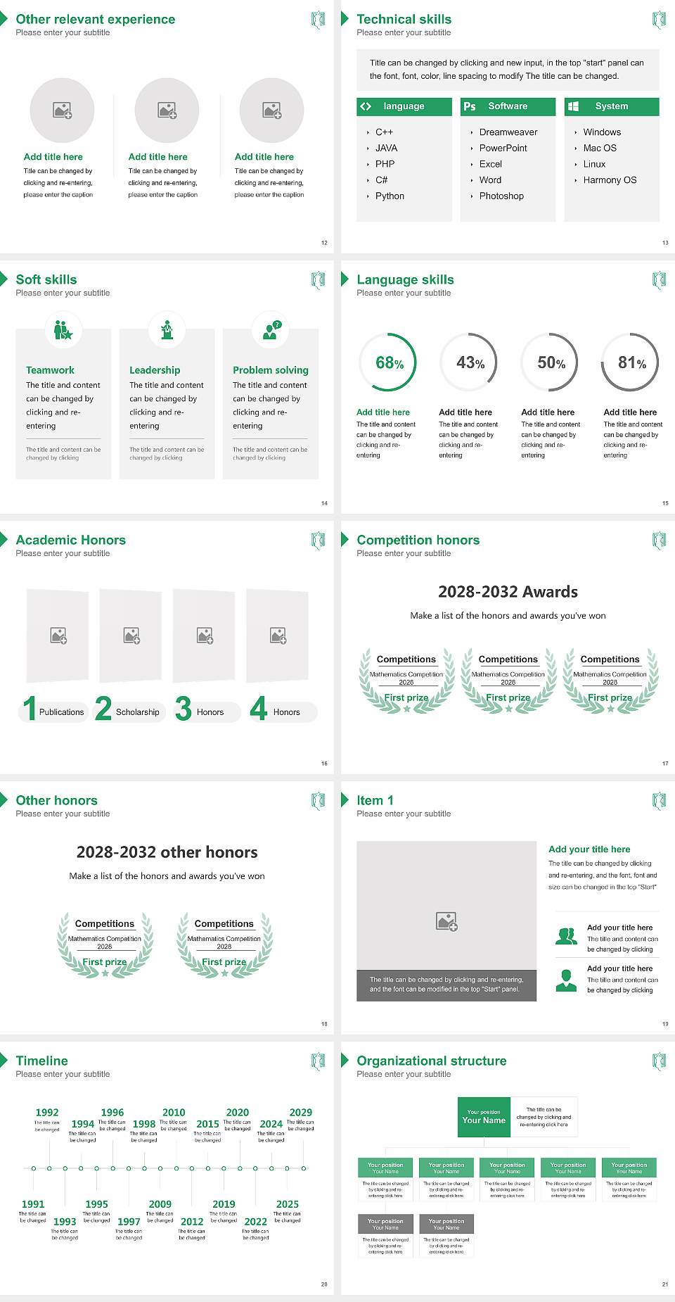 Sugino Fashion College Resume PPT Template4:3 ratio PPT effect preview image3
