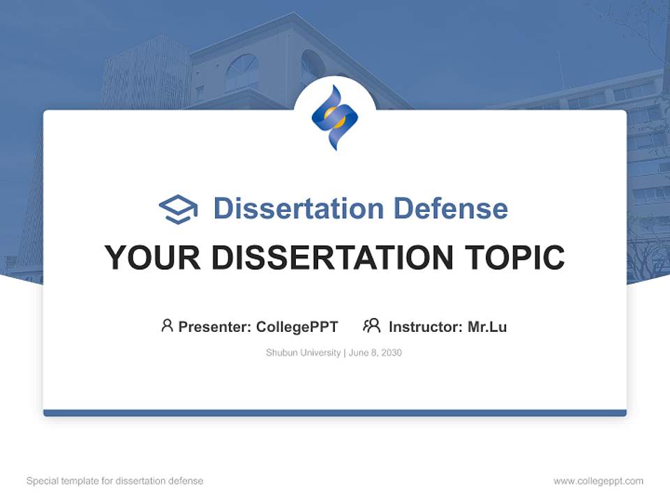 Shubun University Graduation Thesis Defense PPT Template4:3 ratio PPT effect preview image7