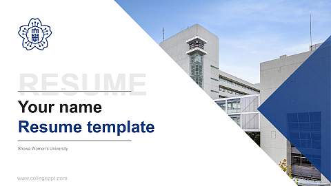 Showa Women’s University Resume PPT Template