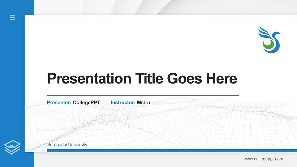Surugadai University Thesis Proposal/Graduation Defense PPT Template16:9 ratio PPT effect preview image