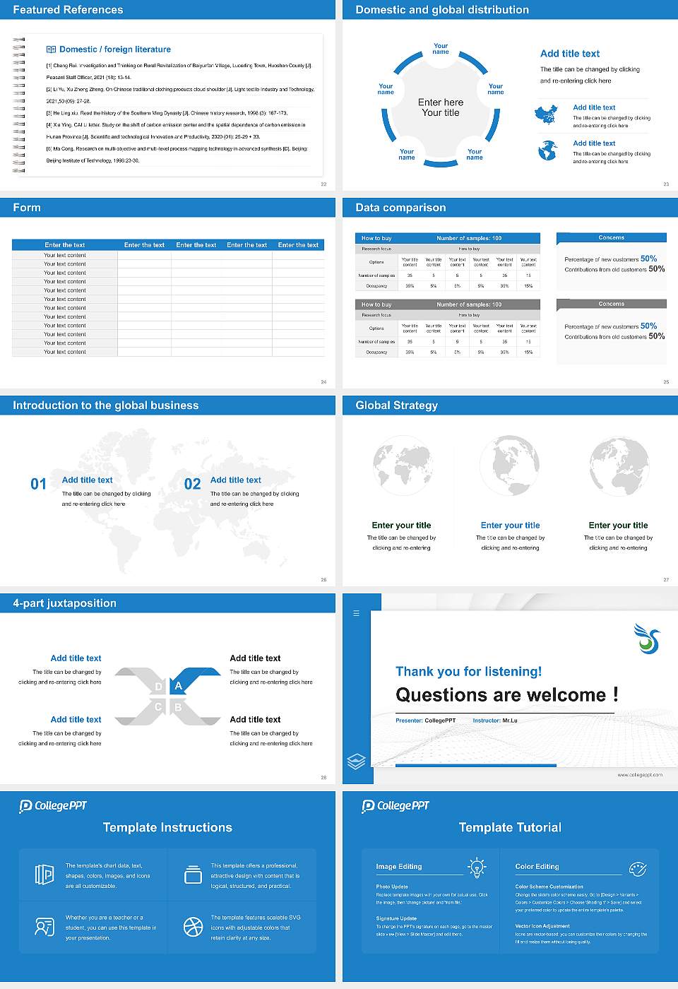 Surugadai University Thesis Proposal/Graduation Defense PPT Template16:9 ratio PPT effect preview image4