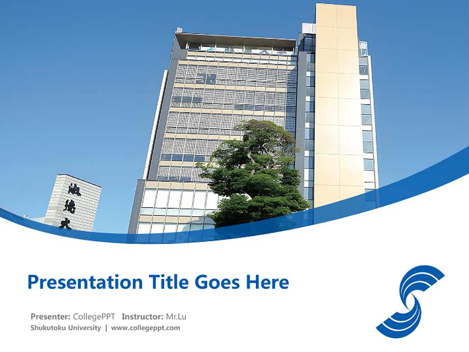 Shukutoku University Course/Courseware Creation PPT Template4:3 ratio PPT effect preview image5