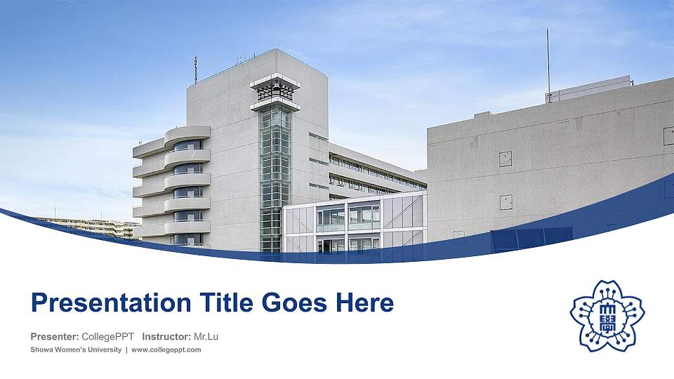 Showa Women’s University Course/Courseware Creation PPT Template16:9 ratio PPT effect preview image