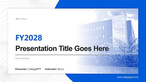 Shuchiin University Academic Presentation/Research Findings Report PPT Template