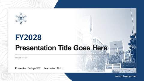 Showa University Academic Presentation/Research Findings Report PPT Template