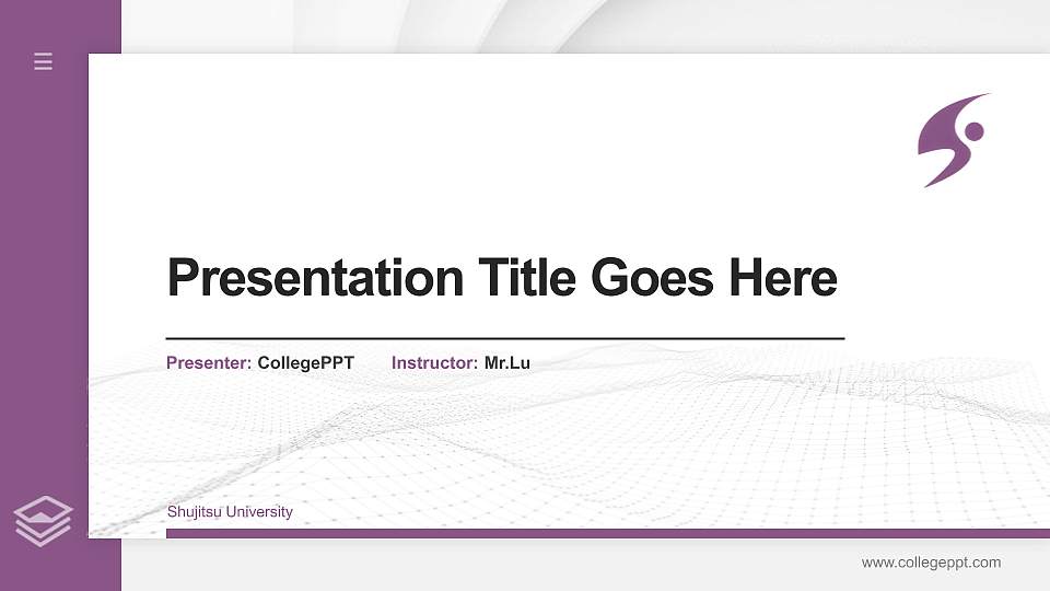 Shujitsu University Thesis Proposal/Graduation Defense PPT Template16:9 ratio PPT effect preview image