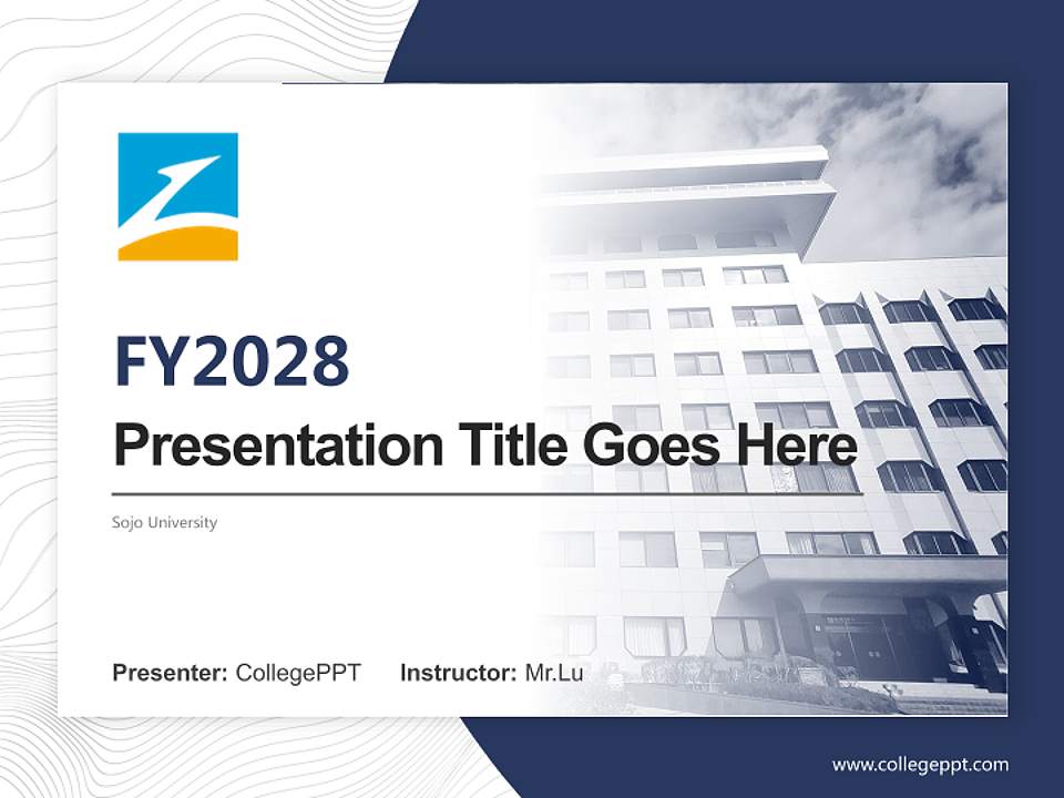 Sojo University Academic Presentation/Research Findings Report PPT Template4:3 ratio PPT effect preview image5