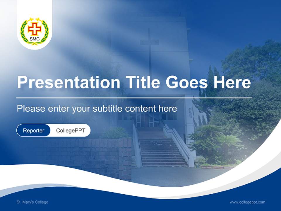 St. Mary’s College Lecture Sharing and Networking Event PPT Template4:3 ratio PPT effect preview image4