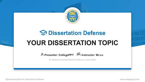 St. Marianna University School of Medicine Graduation Thesis Defense PPT Template