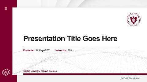 Sophia University Yotsuya Campus Thesis Proposal/Graduation Defense PPT Template