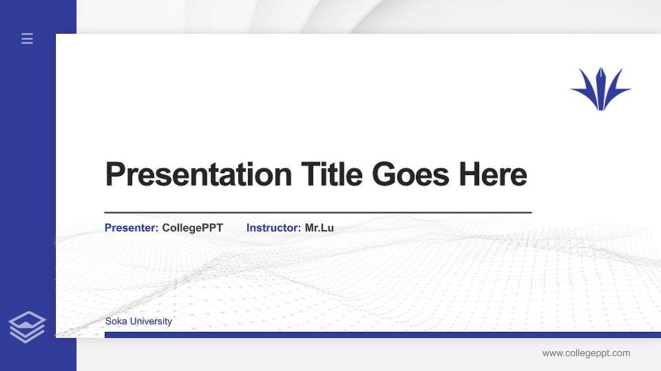 Soka University Thesis Proposal/Graduation Defense PPT Template16:9 ratio PPT effect preview image