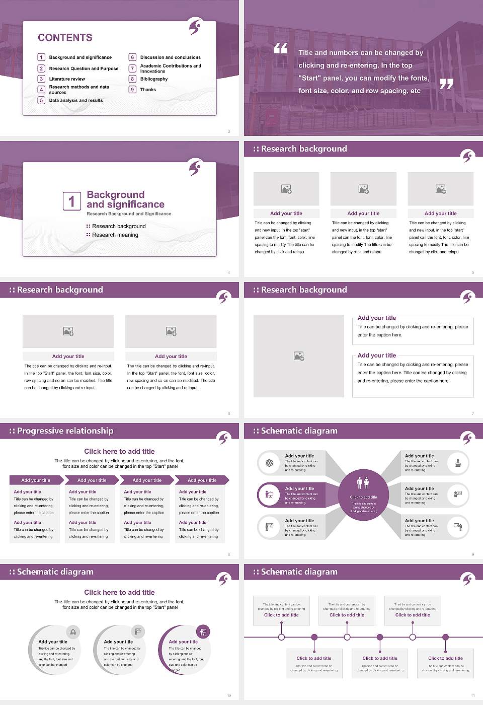 Shujitsu University Graduation Thesis Defense PPT Template16:9 ratio PPT effect preview image2