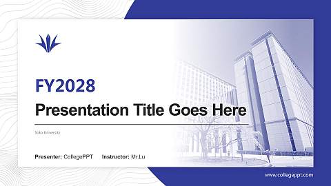 Soka University Academic Presentation/Research Findings Report PPT Template