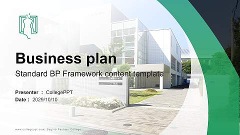 Sugino Fashion College Competition/Entrepreneurship Contest PPT Template