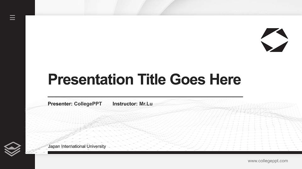 Japan International University Thesis Proposal/Graduation Defense PPT Template16:9 ratio PPT effect preview image