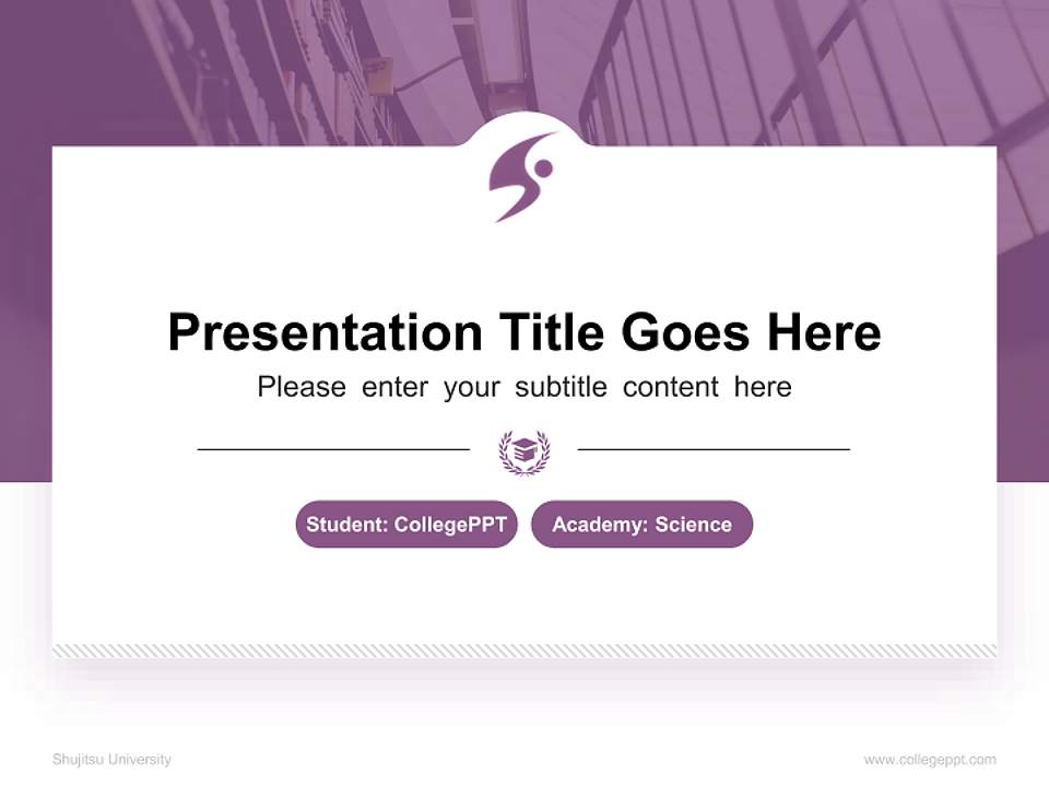 Shujitsu University National Scholarship Defense PPT Template4:3 ratio PPT effect preview image4