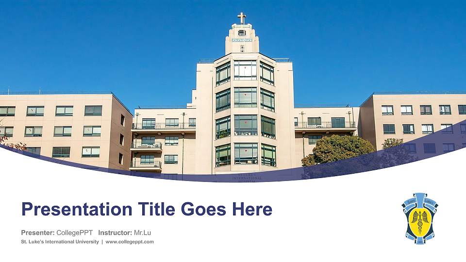 St. Luke’s International University Course/Courseware Creation PPT Template16:9 ratio PPT effect preview image
