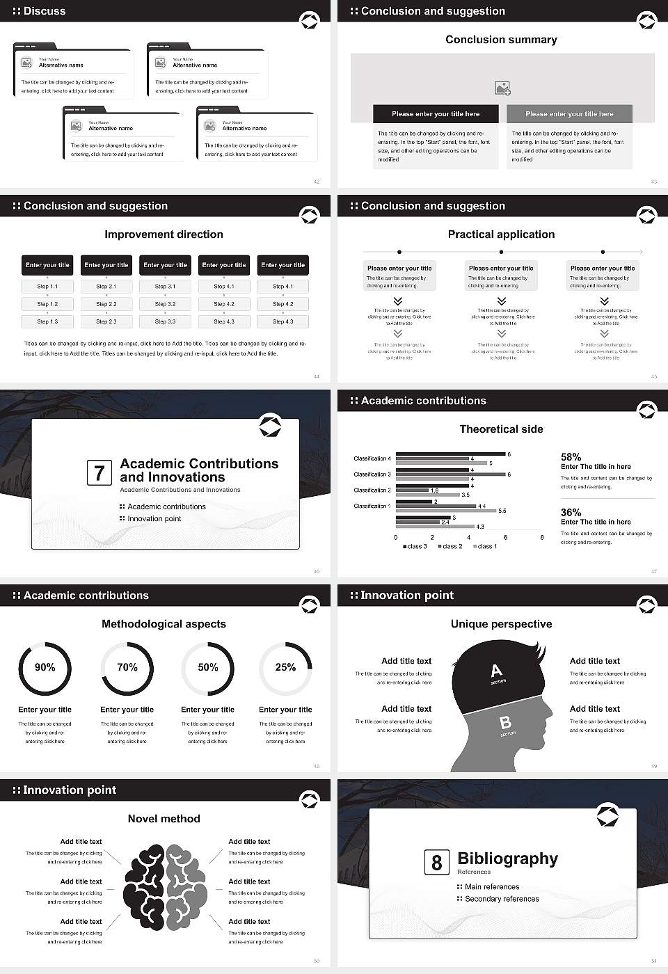Japan International University Graduation Thesis Defense PPT Template16:9 ratio PPT effect preview image6