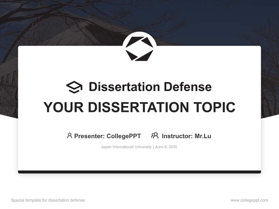 Japan International University Graduation Thesis Defense PPT Template4:3 ratio PPT effect preview image7