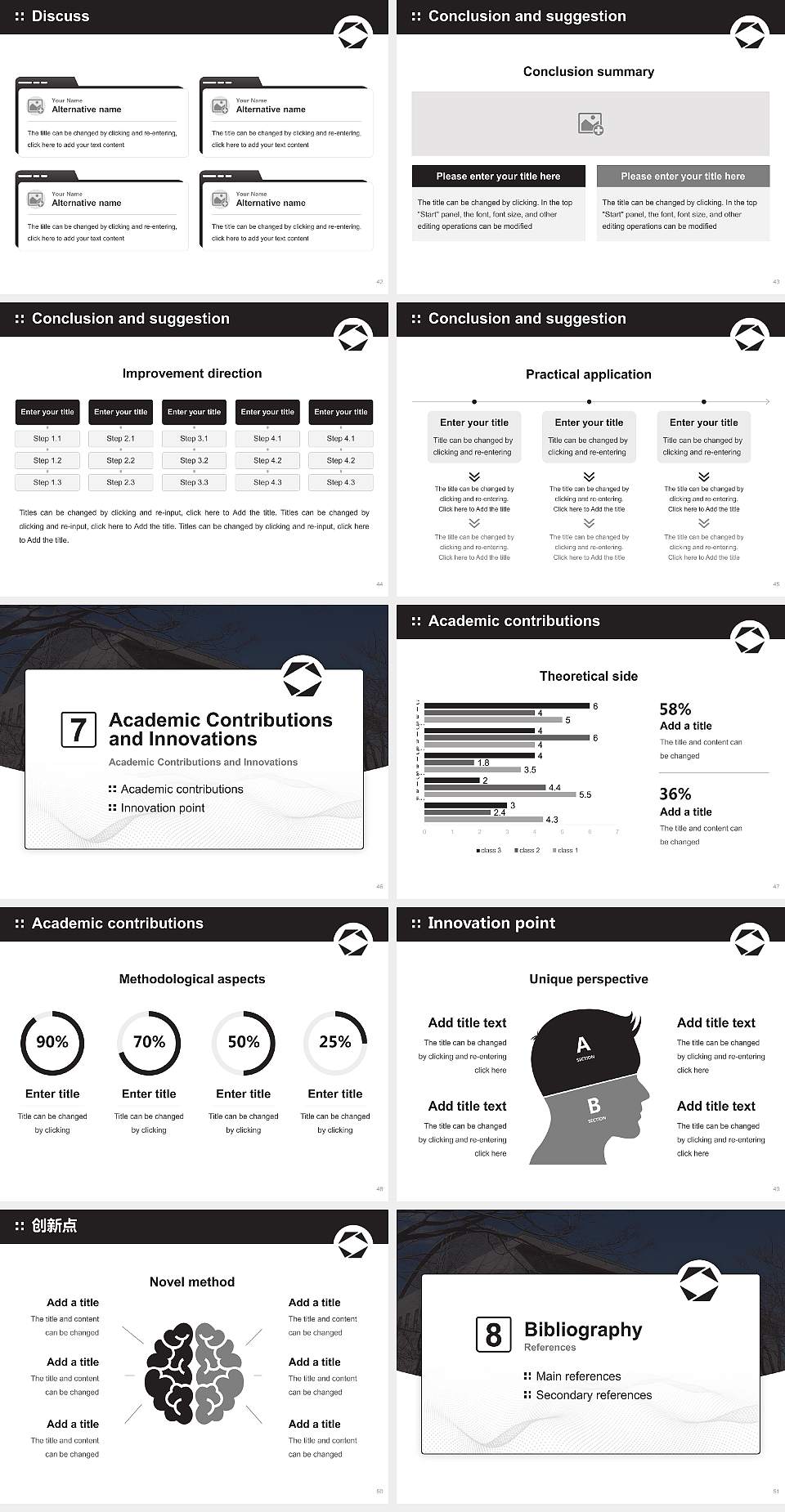 Japan International University Graduation Thesis Defense PPT Template4:3 ratio PPT effect preview image6