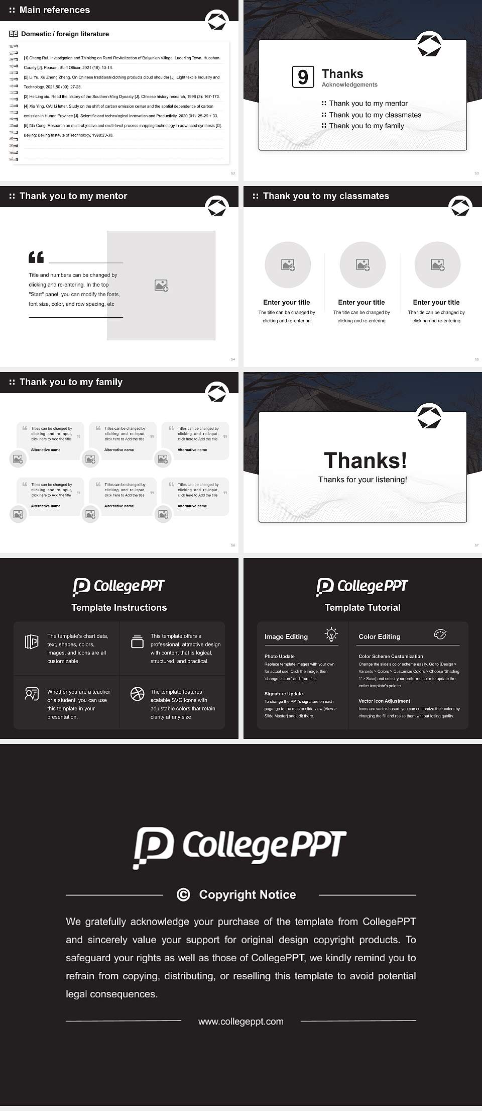 Japan International University Graduation Thesis Defense PPT Template4:3 ratio PPT effect preview image7